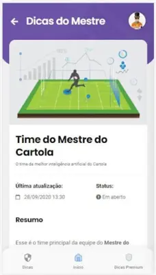 Mestre do Cartola - Dicas e An android App screenshot 3